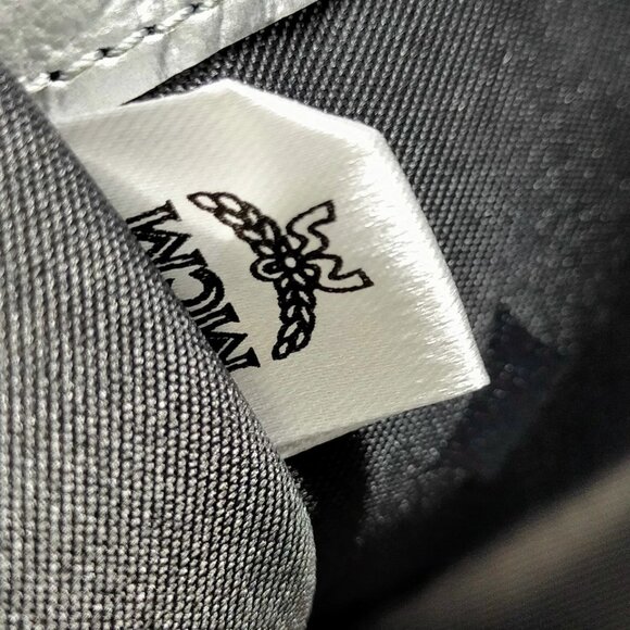 MCM Clutch Bag Silver PVC 238-070325 - Picture 12 of 13